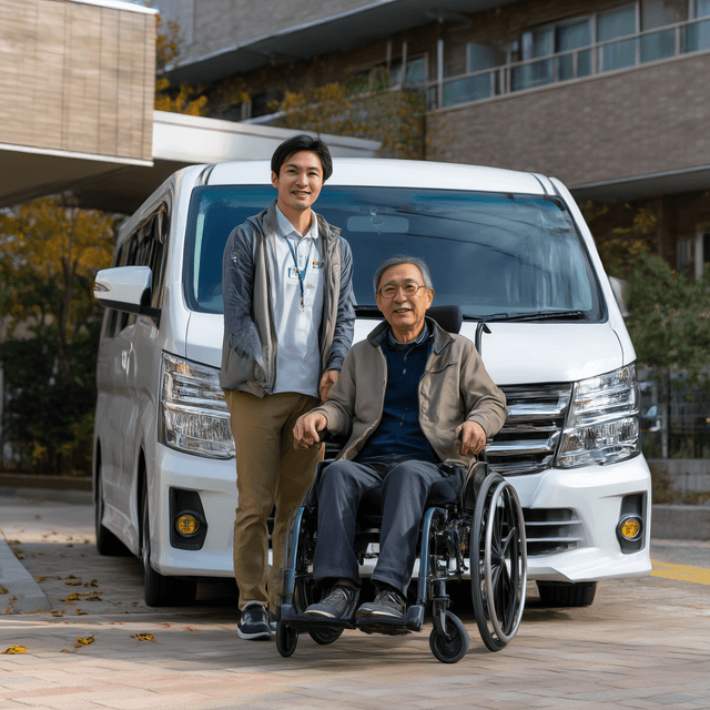 就労継続支援B型事業所 自宅送迎サービス 送迎車